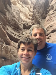 Inside the slot canyon- really cool